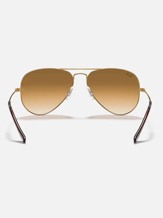 Ray-Ban Aviator Large Metal sunglasses (RB3025) Gold frame/light brown lenses main image 13